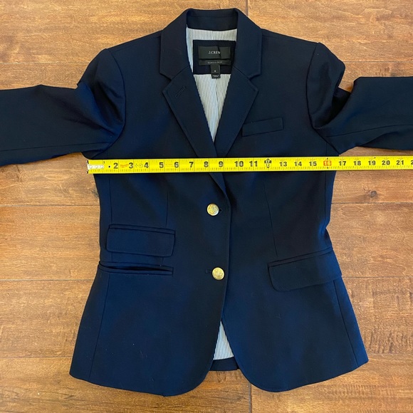 J. Crew Navy Blue Schoolboy Wool Blazer Jacket Sz 0 - Picture 12 of 15